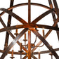 Meyda Lighting Gimbal 46" 8-Light Vintage Copper Grinado Chandelier