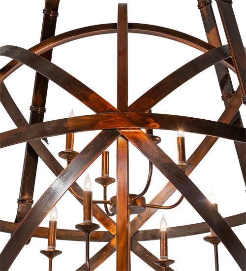 Meyda Lighting Gimbal 46" 8-Light Vintage Copper Grinado Chandelier