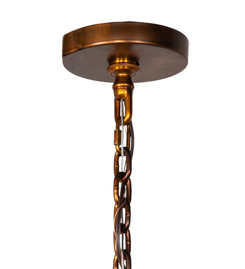 Meyda Lighting Gimbal 46" 8-Light Vintage Copper Grinado Chandelier