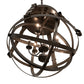 Meyda Lighting Gimbal Grinado 32" 6-Light Timeless Bronze Chandelier