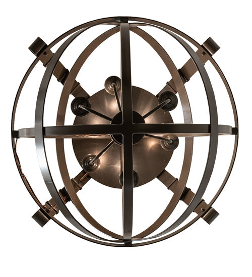 Meyda Lighting Gimbal Grinado 32" 6-Light Timeless Bronze Chandelier