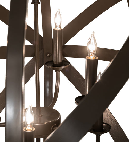Meyda Lighting Gimbal Grinado 32" 6-Light Timeless Bronze Chandelier