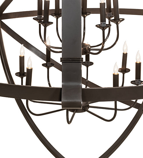 Meyda Lighting Gimbal Grinado 60" 16-Light Timeless Bronze Chandelier