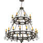Meyda Lighting Gina 72" 24-Light Timeless Bronze Chandelier With Amber Faux Candlelight