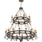 Meyda Lighting Gina 72" 24-Light Timeless Bronze Chandelier With Amber Faux Candlelight