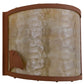 Meyda Lighting Ginkgo 12" Earth Wall Sconce With Beige Art Shade Glass