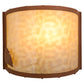 Meyda Lighting Ginkgo 12" Earth Wall Sconce With Beige Art Shade Glass