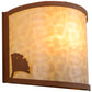 Meyda Lighting Ginkgo 12" Earth Wall Sconce With Beige Art Shade Glass