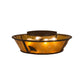 Meyda Lighting Ginkgo 22" 4-Light Cafe Noir Flush Mount Light With Amber Mica Shade Glass