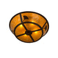 Meyda Lighting Ginkgo 22" 4-Light Cafe Noir Flush Mount Light With Amber Mica Shade Glass