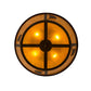 Meyda Lighting Ginkgo 22" 4-Light Cafe Noir Flush Mount Light With Amber Mica Shade Glass