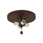 Meyda Lighting Ginkgo 22" 4-Light Cafe Noir Flush Mount Light With Amber Mica Shade Glass