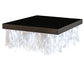 Meyda Lighting Ginkgo Leaf 36"Sq 9-Light Gilded Tobacco Flush Mount Light With Pearlstone Idalight Shade