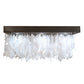 Meyda Lighting Ginkgo Leaf 36"Sq 9-Light Gilded Tobacco Flush Mount Light With Pearlstone Idalight Shade