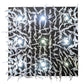 Meyda Lighting Ginkgo Leaf 36"Sq 9-Light Gilded Tobacco Flush Mount Light With Pearlstone Idalight Shade