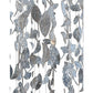 Meyda Lighting Ginkgo Leaf 44" 6-Light Champagne Metallic Cascading Pendant Light With Pearlstone Idalight Ginkgo Leaves Shade