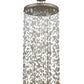 Meyda Lighting Ginkgo Leaf 44" 6-Light Champagne Metallic Cascading Pendant Light With Pearlstone Idalight Ginkgo Leaves Shade