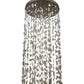 Meyda Lighting Ginkgo Leaf 44" 6-Light Champagne Metallic Cascading Pendant Light With Pearlstone Idalight Ginkgo Leaves Shade