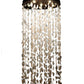 Meyda Lighting Ginkgo Leaf 44" 6-Light Champagne Metallic Cascading Pendant Light With Pearlstone Idalight Ginkgo Leaves Shade
