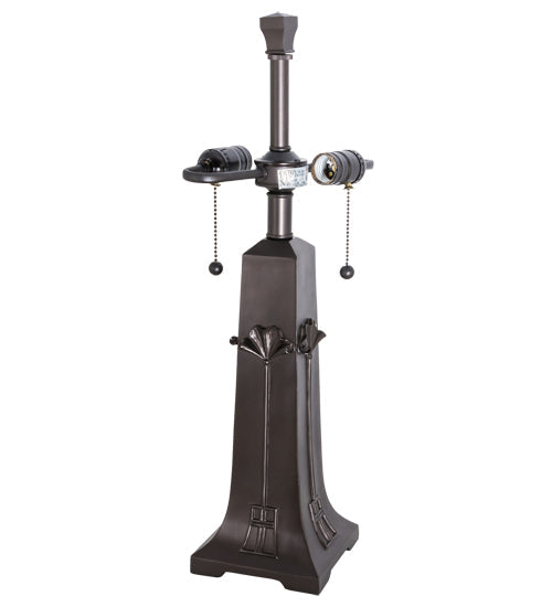 Meyda Lighting Ginko 21" 2-Light Mahogany Bronze Table Lamp Base