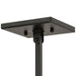Meyda Lighting Giradeau 72" 9-Light LED Textured Black Wood Beam Island Pendant Light With Dark Walnut Wood Shade