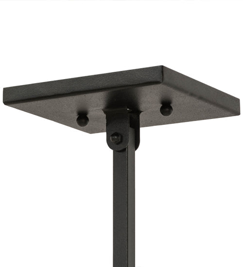 Meyda Lighting Giradeau 72" 9-Light LED Textured Black Wood Beam Island Pendant Light With Dark Walnut Wood Shade
