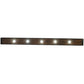Meyda Lighting Giradeau 72" 9-Light LED Textured Black Wood Beam Island Pendant Light With Dark Walnut Wood Shade