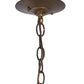 Meyda Lighting Gironde 16" 5-Light Light Burnished Antique Copper Pendant Light With Silver Mica Shade Glass