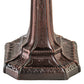 Meyda Lighting Glasgow Bungalow 18" Mahogany Bronze Table Lamp With Beige Stained Shade Glass