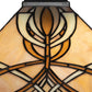 Meyda Lighting Glasgow Bungalow 24" 2-Light Mahogany Bronze Table Lamp With Yellow & Beige Shade Glass