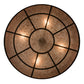 Meyda Lighting Glendale 36" 4-Light Timeless Bronze Mission Inverted Pendant Light With Silver Mica Shade Glass