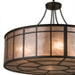 Meyda Lighting Glendale 36" 4-Light Timeless Bronze Mission Inverted Pendant Light With Silver Mica Shade Glass