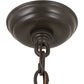 Meyda Lighting Glendale 36" 4-Light Timeless Bronze Mission Inverted Pendant Light With Silver Mica Shade Glass