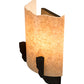 Meyda Lighting Gleras 8" 2-Light Oil Rubbed Bronze Wall Sconce With Beige Parchment Shade