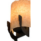 Meyda Lighting Gleras 8" 2-Light Oil Rubbed Bronze Wall Sconce With Beige Parchment Shade