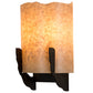 Meyda Lighting Gleras 8" 2-Light Oil Rubbed Bronze Wall Sconce With Beige Parchment Shade