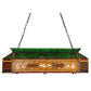 Meyda Lighting Gold Fringe 40" 9-Light Mahogany Bronze Island Pendant Light With Multi-Colored Stained Shade Glass