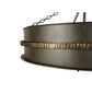 Meyda Lighting Golden Forge 44" 8-Light Dark Roast/Antique Copper Chandelier With Amber Mica Shade Glass and Black Fan