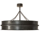 Meyda Lighting Golden Forge 44" 8-Light Timeless Bronze Chandelier With Silver Mica Shade Glass and Fan