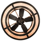 Meyda Lighting Golden Forge 44" 8-Light Timeless Bronze Chandelier With Silver Mica Shade Glass and Fan