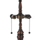 Meyda Lighting Golden Lily 10" 2-Light Mahogany Bronze Table Lamp Base