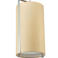 Meyda Lighting Golden Living 10" 2-Light Stainless Steel Pendant Light With Beige & White Shade