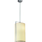 Meyda Lighting Golden Living 10" 2-Light Stainless Steel Pendant Light With Beige & White Shade