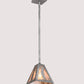 Meyda Lighting Golf 11" Industrial Steel Pendant Light With Silver Mica Shade Glass