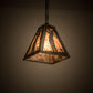 Meyda Lighting Golf 11" Industrial Steel Pendant Light With Silver Mica Shade Glass