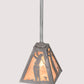 Meyda Lighting Golf 11" Industrial Steel Pendant Light With Silver Mica Shade Glass