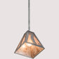 Meyda Lighting Golf 11" Industrial Steel Pendant Light With Silver Mica Shade Glass