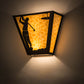 Meyda Lighting Golf 13" 2-Light Timeless Bronze Wall Sconce With Beige Art Shade Glass