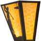Meyda Lighting Golf 13" 2-Light Timeless Bronze Wall Sconce With Beige Art Shade Glass