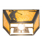 Meyda Lighting Golf 13" 2-Light Timeless Bronze Wall Sconce With Beige Art Shade Glass